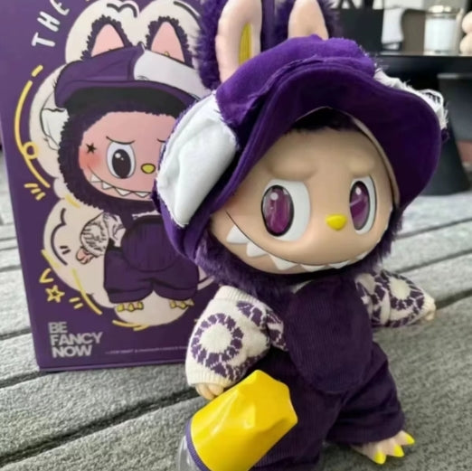 40cm Labubu Milan Fashion Week Joint Vinyl Limited Edition Plush Doll Purple Toy Doll Cute Pendant Cartoon Decor Toys Gift