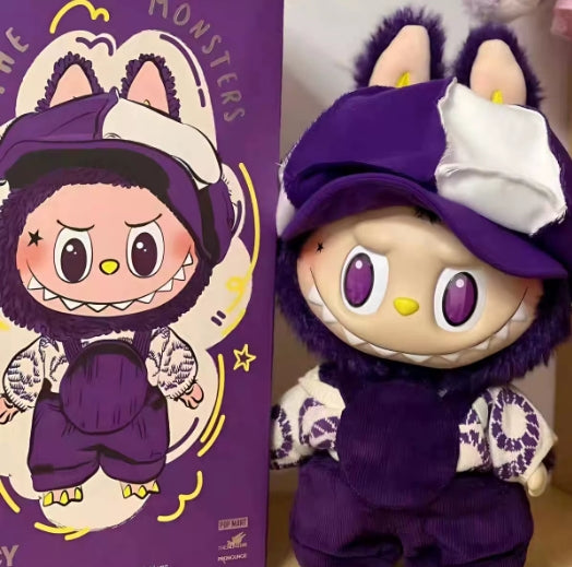 40cm Labubu Milan Fashion Week Joint Vinyl Limited Edition Plush Doll Purple Toy Doll Cute Pendant Cartoon Decor Toys Gift